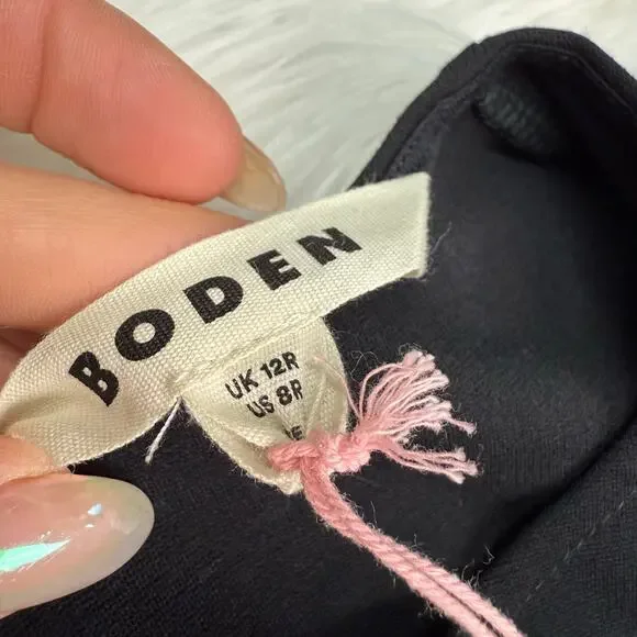 Boden Women's Sleeve Detail Midi Dress Black Size 8R NWT - Picture 9 of 16